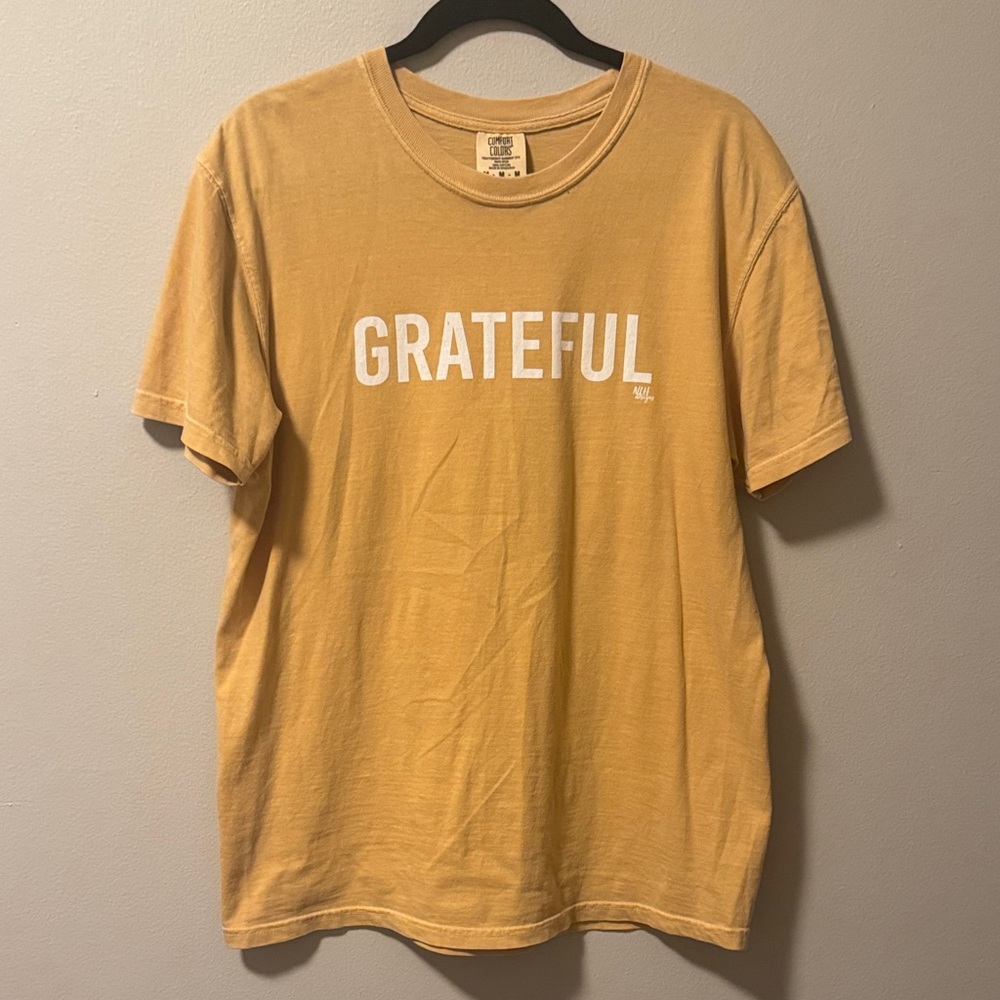 Comfort Colors Grateful Mustard Short Sleeve Tee